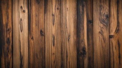 Fototapeta premium Warm-toned wooden planks background texture ideal for rustic or natural-themed designs and presentations.