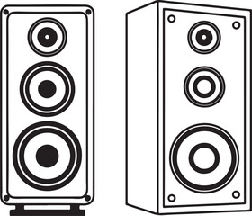 Speaker Silhouette Vector Set Vol - 4 ,attention, horn, vector, shout, speech, volume, illustration, object