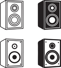 Speaker Silhouette Vector Set Vol - 6 ,attention, horn, vector, shout, speech, volume, illustration, object