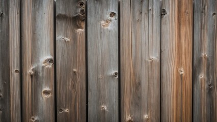 Weathered wood fence texture showcasing natural tones and knots for rustic and home design elements
