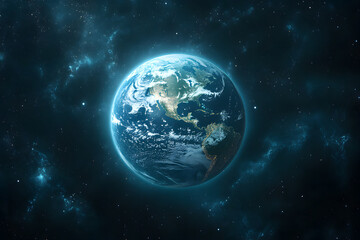 A stunning space photograph capturing the Earth globe from a distant orbit