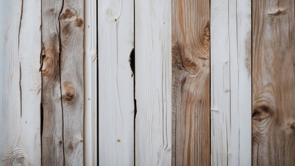 Fototapeta premium Seamless wood plank texture background featuring a mix of white and natural timber hues ideal for design and decor projects.