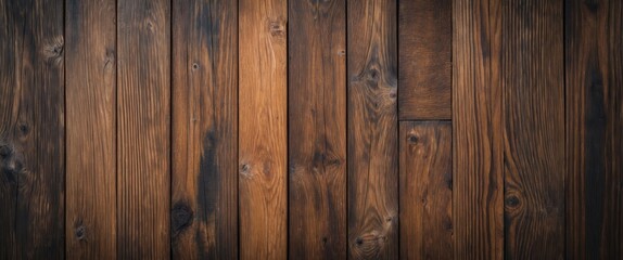Fototapeta premium Richly textured wooden planks in warm tones creating a rustic background ideal for design and decor applications.