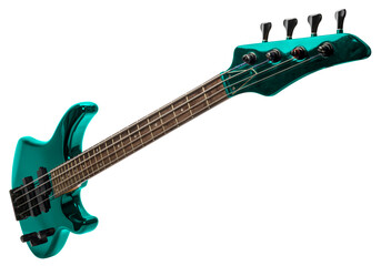 Electric Bass Guitar Isolated White