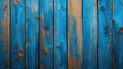 Fototapeta premium Blue painted wooden boards background texture for design projects and creative applications. Ideal for rustic and artistic design themes.