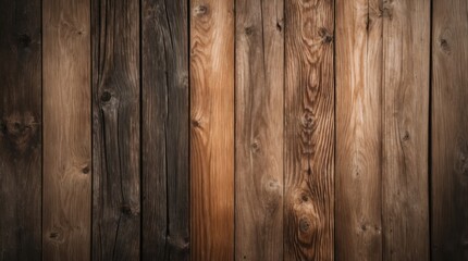 Obraz premium Natural wooden texture background showcasing a variety of wood tones and grains ideal for rustic and vintage design projects.