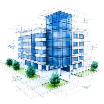 3D Building Architectural Design Illustration