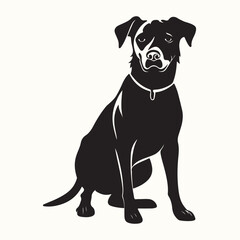 Obraz premium Running Dog Silhouette, Canine