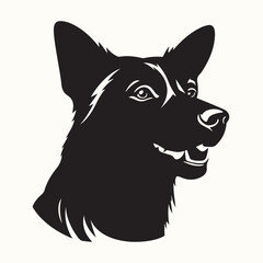 Naklejka premium Silhouette of Dog, Animal