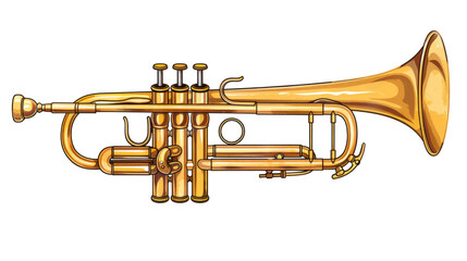 Obraz premium Golden Trumpet Isolated