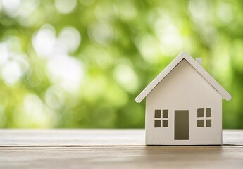 Eco-Friendly Home Concept with Miniature House Model