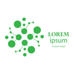 molecule atom logo design