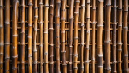 Fototapeta premium Bamboo texture background showcasing intricate wood weave patterns ideal for natural design projects and eco-friendly themes.