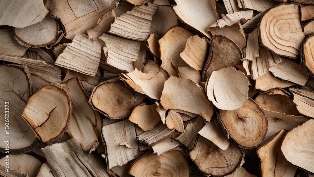 Aufkleber natural wood chips background texture in various shapes and sizes for use in design and decoration p