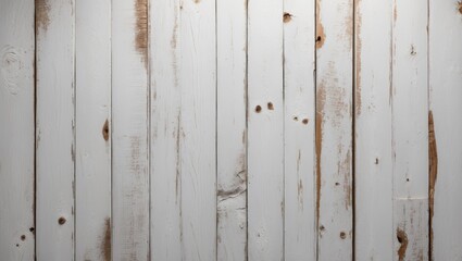 Weathered white wooden planks with scuffs and natural texture perfect for backgrounds and rustic decor themes.