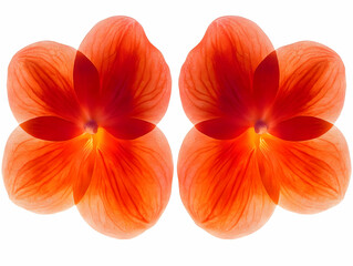 Obraz premium Orange Flower Photo Isolated On White Background Featuring Delicate