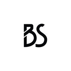 BS monogram logo design letter text name symbol monochrome logotype alphabet character simple logo