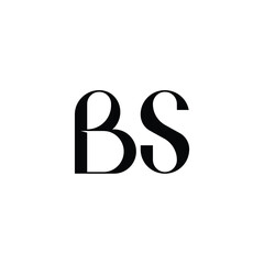 BS monogram logo design letter text name symbol monochrome logotype alphabet character simple logo