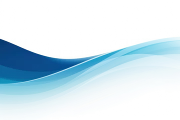 Fototapete Abstract blue wave gradient border png overlay effect, transparent background © Rawpixel.com