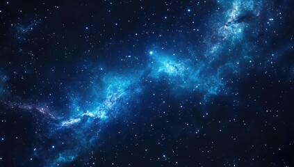 A stunning panoramic view of the Milky Way galaxy, showcasing its vast expanse and intricate patterns in deep space. The stars twinkle against an infinite black backdrop,