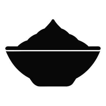 recommend clip art: Professional spice powder bowl silhouette vector design