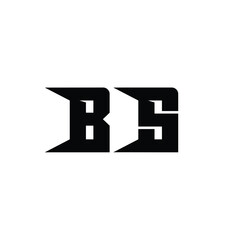 BS monogram logo design letter text name symbol monochrome logotype alphabet character simple logo