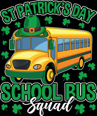 St Patrick's Day School Bus Squad School Bus Driver T-Shirt design
