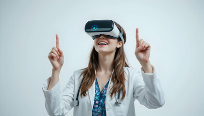 Doctor using VR Headset: Medical Virtual Reality