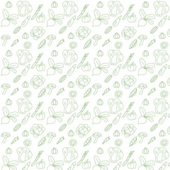Seamless pattern of vegetables.