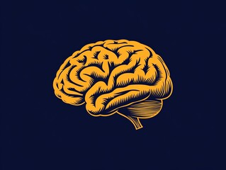 Sleek vector brain logo with minimalist design, clean lines, symbolizing scientific or medical concepts, modern, professional, and visually appealing