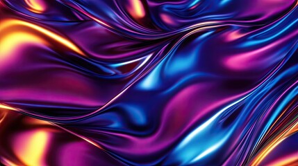 Obraz premium A holographic 3D abstract background with floating, prismatic panels shifting through a rainbow spectrum.