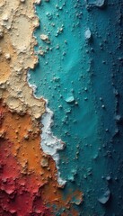 Rough, slightly porous, uneven surface; visible brush strokes , artisanal, aged wall, macro