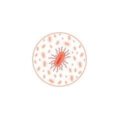 Salmonella Bacteria and virus logo vector