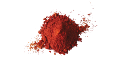 Red spice powder burst for aerial view.
