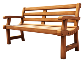 Wooden bench outdoor seating furniture