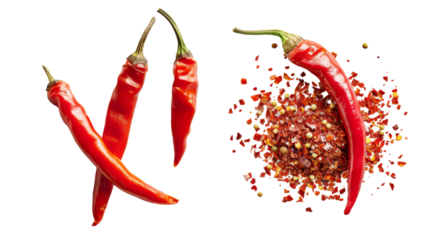Spicy Red Chili Peppers & Flakes.