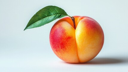 Peach, Close-up, Studio, Light Background