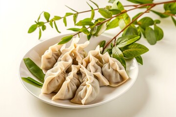 Japan dumplings - gyoza isolated on white