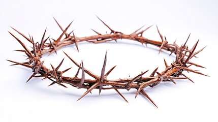 Crown of thorns on white