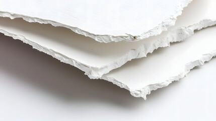 Texture and Detail of Stacked White Plaster Sheets with Rough Edges and Clean Surface for Background Use