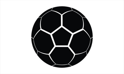 Fototapeta premium Black and white soccer ball illustration.