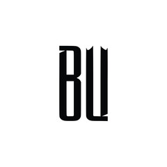 BU monogram logo design letter text name symbol monochrome logotype alphabet character simple logo