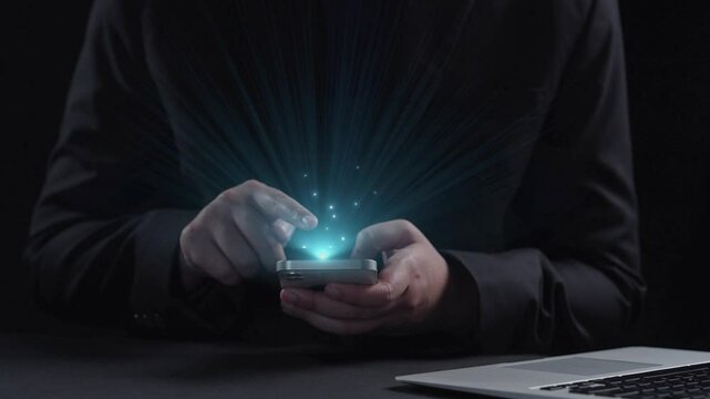 Business person engages in networking, building valuable connections. Effective people networking strategies to broaden professional network and opportunities UUID