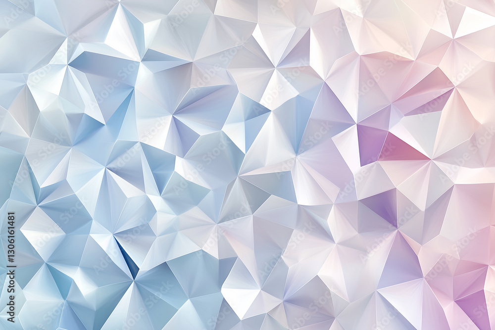 Aufkleber blue and pink background with white triangles. the triangles are of different sizes and are scattere