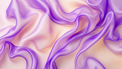 Fototapeta premium Elegant Lavender and Peach Silk Fabric Drapery
