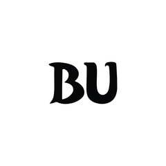 BU monogram logo design letter text name symbol monochrome logotype alphabet character simple logo