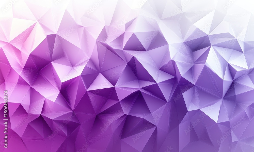 Aufkleber abstract geometric background with purple and lilac tones featuring sharp angles and faceted shapes 