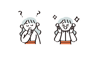 女性のイラストセット