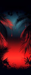 The artwork shows a jungle with red dripping down a tree, set in a dark and moody tone
