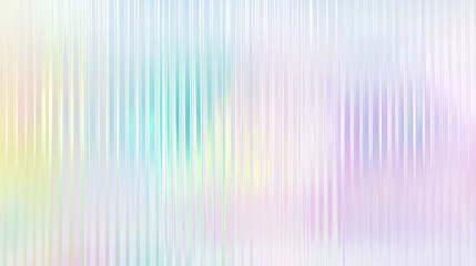 A seamless iridescent rainbow texture with a corrugated ribbed glass effect. The frosted window-like pattern in soft pastel holographic tones is enhanced by a pearlescent foil finish